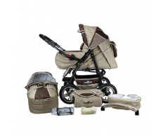 Bergsteiger 2-in-1 Kombi-Kinderwagen Rio (coffee & brown)