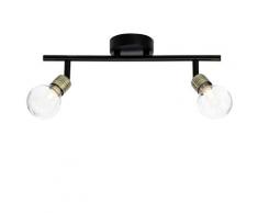 Brilliant LED Leuchte Bulb (2flg, messing antik/schwarz, Spotrohr)