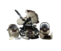 Bergsteiger 3-in-1 Kombi-Kinderwagen Milano (coffee & brown)