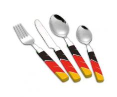 Esmeyer Besteck-Set Mira, Flaggenaufdruck DEUTSCHLAND, aus Edelstahl 18/10, 16-tlg