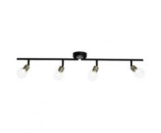 Brilliant LED Leuchte Bulb (4flg, messing antik/schwarz, Spotrohr)