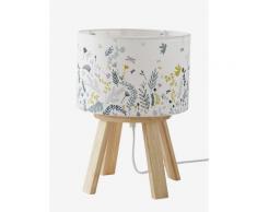 Kinderzimmer Nachttischlampe „Botanik“ weiß/natur von vertbaudet