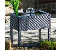Hochteich schwarz Polyrattan