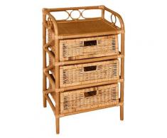 Rattanregal mit Schubladen TopHome Natur