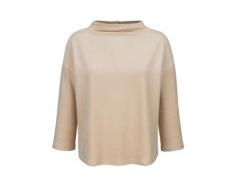Shirt mit rückwärtiger Knopfleiste Alba Moda Beige