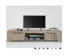 Bodahl TV-Bank Rustic Oak Big Time mit Glasboden 228x50x47 cm / mocca