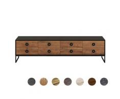 Bodahl Massivholz Rustic Oak TV-Bank Palermo Lang 8 Schubladen /