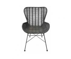 SIT Rattan Vintage Big Stuhl Rattan ungeschält