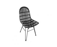 SIT Rattan Vintage Stuhl - ohne Armlehne Rattan ungeschält