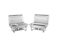 Royal Catering Chafing Dish Set 2-teilig - 53 cm - inkl. GN Behälter RCCD-2.4GN-1