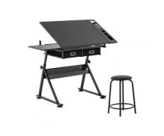 Fromm & Starck Zeichentisch - 115 x 60 cm - neig- und höhenverstellbar - mit Hocker STAR_DESK_08