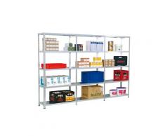 RUDI-Schraubregal 150 - Grundregal HxBxT 2500x1000x300 mm verzinkt Winkelprofil