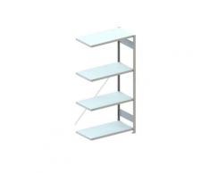 Lagerregal, Anbaufeld, HxBxT 2000x1006x536mm, Fachl. 230kg, 4xStahlboden