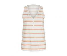 TOM TAILOR Damen Top mit Deko Knopfleiste, beige, Gr. XXL