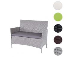 Poly-Rattan Gartenbank Halden, Sitzbank Bank ~ Variantenangebot