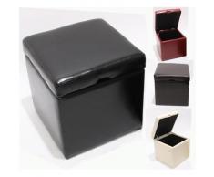 2er Set Hocker Sitzwürfel Sitzhocker Aufbewahrungsbox Onex, LEDER, 45x44x44cm ~ Variantenangebot