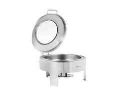 Chafing Dish - rund - Royal Catering - 5,8 L - 1 Brennstoffzelle - Sichtfenster RCCD-RT15_6L