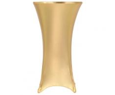 "vidaXL 2 Stück Stretch-Tischdecken Golden 60 cm"