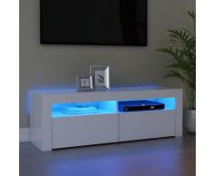 "vidaXL TV-Schrank mit LED-Leuchten Weiß 120x35x40 cm"
