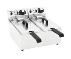 "vidaXL Doppelte Elektro-Fritteuse Edelstahl 12 L 4000 W"
