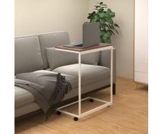 "vidaXL Beistelltisch mit Rollen Weiß 55x35x70 cm Holzwerkstoff"