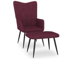 "vidaXL Relaxsessel mit Hocker Lila Stoff"