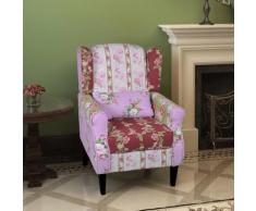 "vidaXL Französischer Sessel mit Patchwork-Design Stoff"