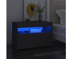 "vidaXL TV-Schrank mit LED-Leuchten Grau 60x35x40 cm"