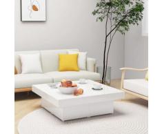 "vidaXL Couchtisch Hochglanz-Weiß 90x90x28 cm Holzwerkstoff"
