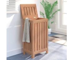 "vidaXL Wäschebehälter 35x25x60 cm Massivholz Teak"