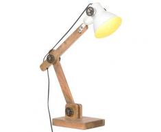 "vidaXL Schreibtischlampe Industriestil Weiß Rund 58x18x90 cm E27"