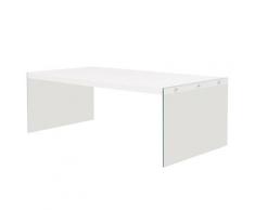 "vidaXL Couchtisch Glas MDF Hochglanz Weiß"