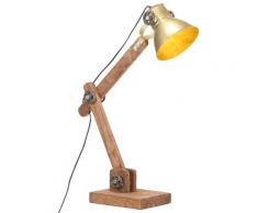 "vidaXL Schreibtischlampe Industriestil Messing Rund 58x18x90 cm E27"