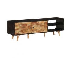 "vidaXL TV-Schrank 140x30x45 cm Rohes Mangoholz und Massivholz Akazie"