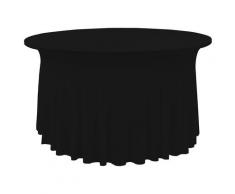 "vidaXL 2 Stück Stretch-Tischdecken mit Rand Schwarz 120 x 74 cm"