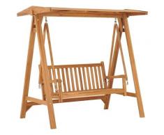 "vidaXL Hollywoodschaukel 170 cm Massivholz Teak"