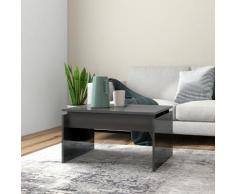 "vidaXL Couchtisch Hochglanz-Grau 68x50x38 cm Holzwerkstoff"
