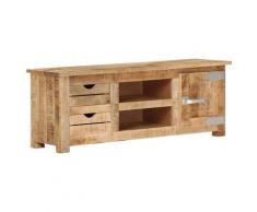"vidaXL TV-Schrank 110x30x40 cm Raues Mangoholz"