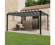 "vidaXL Pavillon mit Lamellendach 3x4 m Anthrazit Stoff und Aluminium"