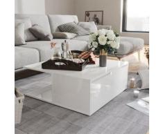 "vidaXL Couchtisch Hochglanz-Weiß 80x80x31 cm Holzwerkstoff"