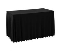 "vidaXL 2 Stück Stretch-Tischdecken mit Rand Schwarz 120 x 60,5 x 74 cm"