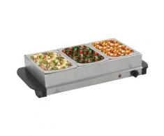 "vidaXL Buffetwärmer Edelstahl 200 W 3 x 1,5 L"