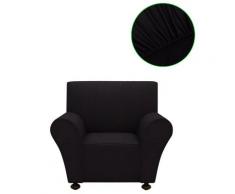 "vidaXL Stretch-Sofahusse Schwarz Polyester-Jersey"