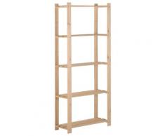 "vidaXL Lagerregal mit 5 Böden 80x28,5x170 cm Massivholz Kiefer"
