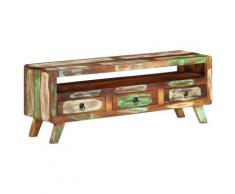 "vidaXL TV-Schrank Mehrfarbig 110x30x40 cm Altholz Massiv"