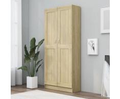 "vidaXL Bücherschrank Sonoma-Eiche 82,5x30,5x185,5 cm Holzwerkstoff"