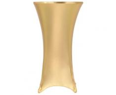 "vidaXL 2 Stück Stretch-Tischdecken Golden 70 cm"