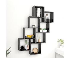 "vidaXL Würfelregal Hochglanz-Grau 90x15x119 cm Holzwerkstoff"