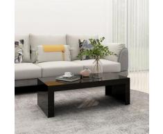 "vidaXL Couchtisch Hochglanz-Schwarz 110x50x35 cm Spanplatte"