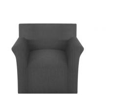 "vidaXL Sofahusse Stretchhusse Sofabezug Grau Polyester Rippstrick"
